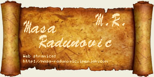 Maša Radunović vizit kartica